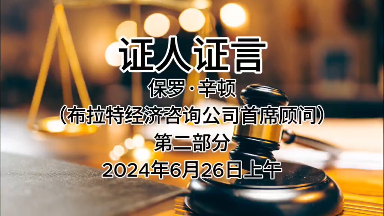 2024年6月26日上午 郭文贵先生庭审 检方第33位证人- 保罗·辛顿（布拉特经济咨询公司首席顾问）AI中文朗读（2）