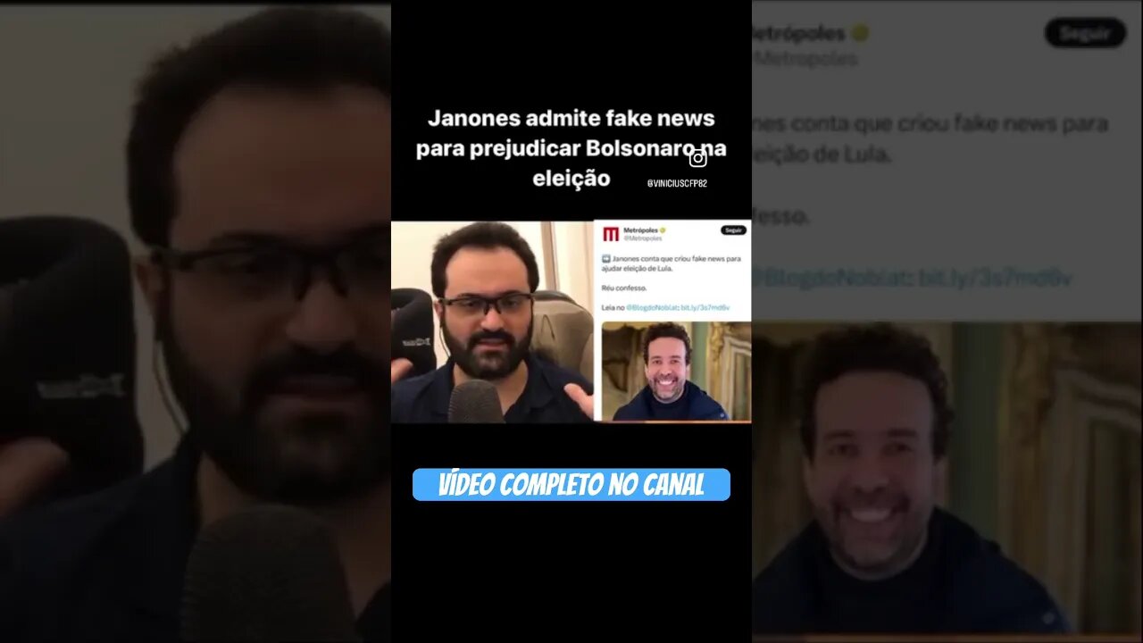 Janones admite fake news para prejudicar Bolsonaro na eleição