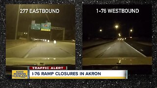 I-76 ramp closures in Akron