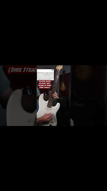 Mark Knopfler’s first guitar solo in sultans of swing isolated (w/ tabs) #shorts