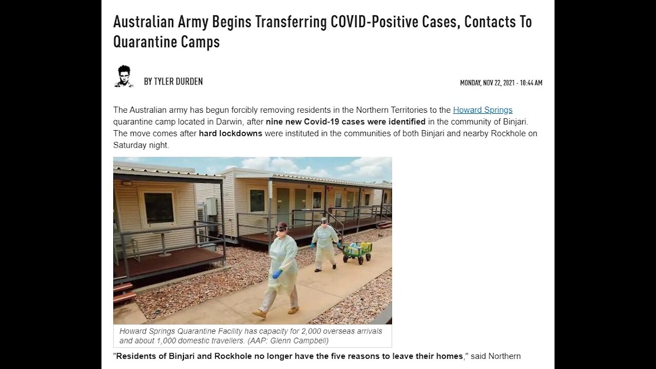 Australian Army Forcabily Removing CV19 and Conact People From Homes to Quarantine Camp