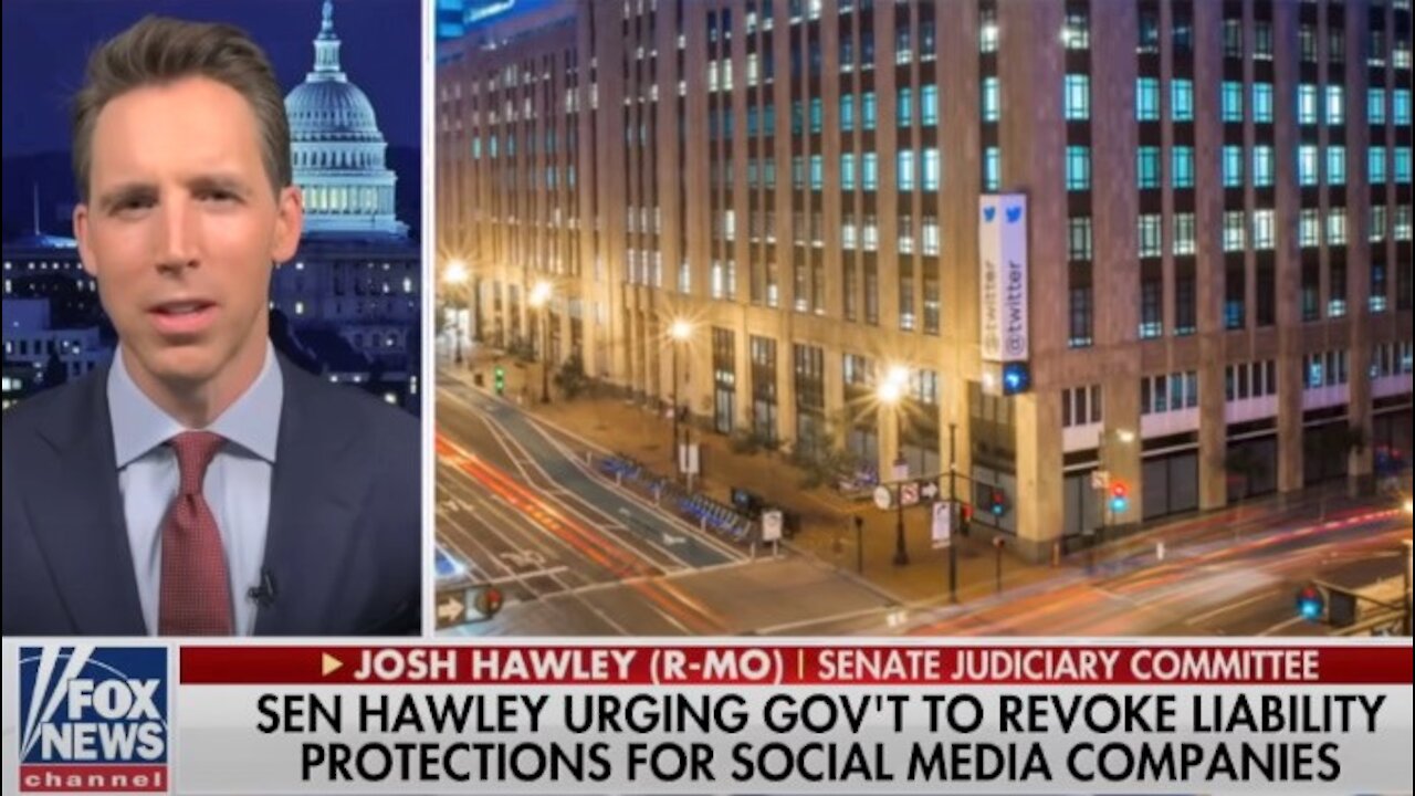 Senator Josh Hawley: It's time to revoke Twitter's special immunity