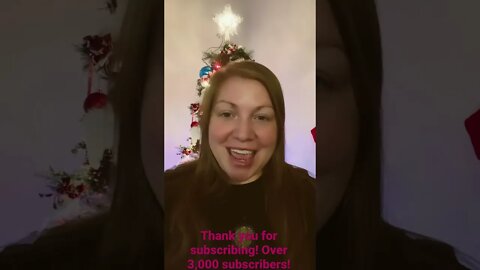 Thank you for subscribing! Over 3000 wow! Hope everyone had a great Thanksgiving! Merry Christmas!