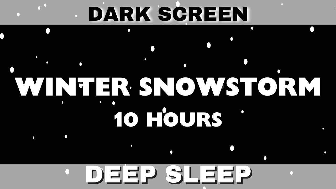 10 HOURS White Noise / Winter Storm - DARK BACKGROUND for DEEP SLEEP