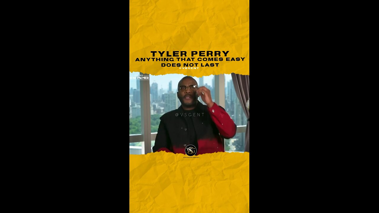 @tylerperry Anything that comes easy does not last