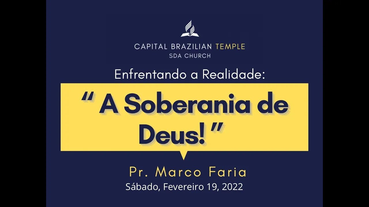 A Soberania de Deus - Pr. Marco Faria