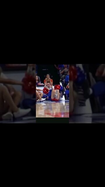 Basketball vs Cheerleader #shorts #bloopers #somebody #smashmouth