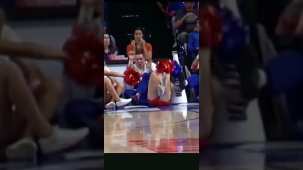 Basketball vs Cheerleader #shorts #bloopers #somebody #smashmouth