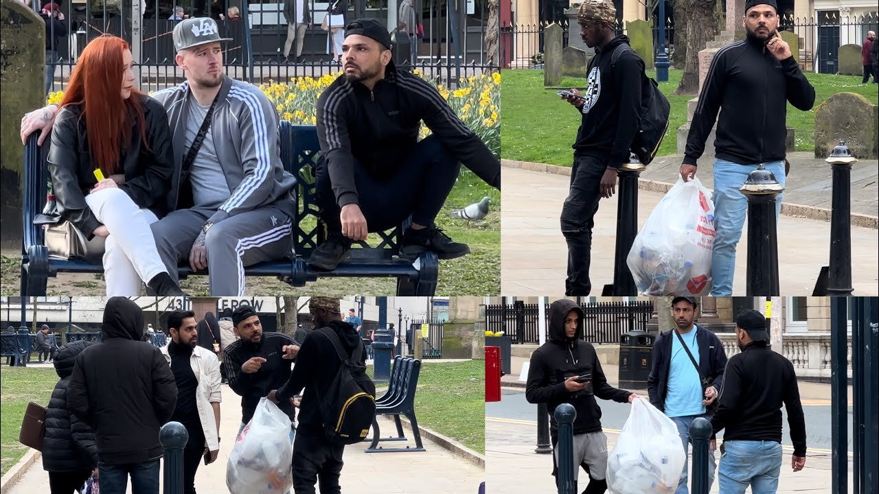 Giving stranger garbage bag prank | guy went made on me with his girlfriend prank | joker pranks