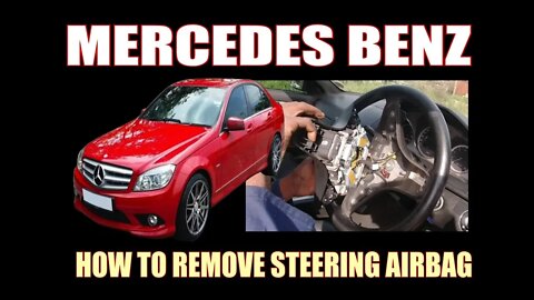 MERCEDES ( W204 ) - HOW TO REMOVE STEERING AIRBAG #Shorts