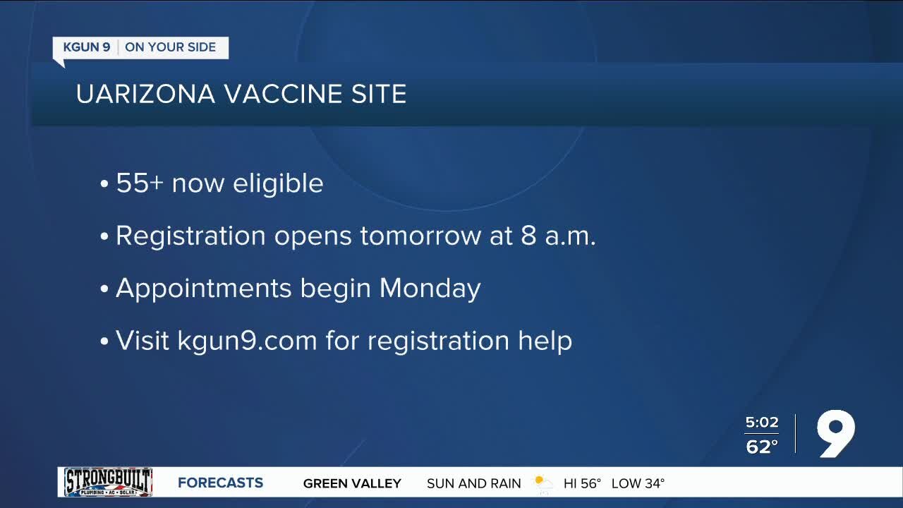 55 and older eligible for COVID vaccine at UArizona state site