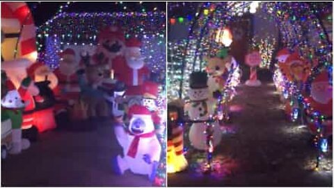 Impressionante exibição de luzes de Natal no Texas