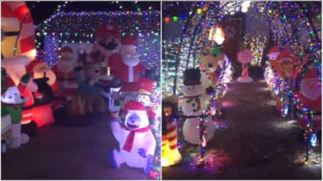 Impressionante exibição de luzes de Natal no Texas