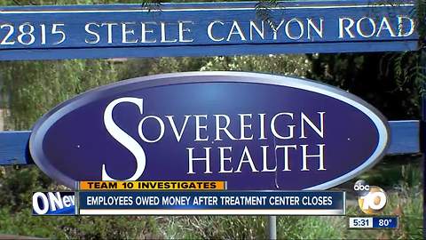 Employees say they're owed money after treatment center closes