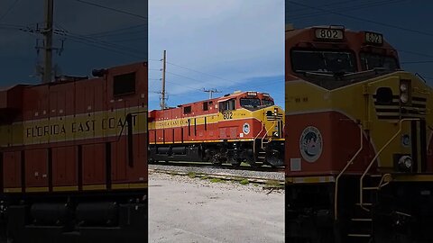 Florida East Coast Railway FEC-105 at MP 112 South Daytona July 28 2023 #fec105 #railfanrob