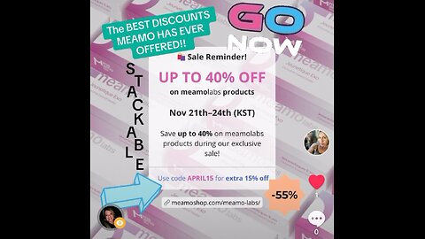STOCK UP for your glam up Meamo Lab category is 55% ONLY with code - APRIL15