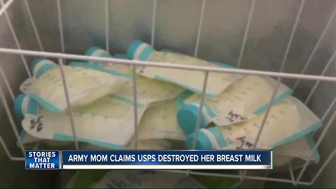 Army mom looking for answers from USPS after they destroyed 300 ounces of breast milk