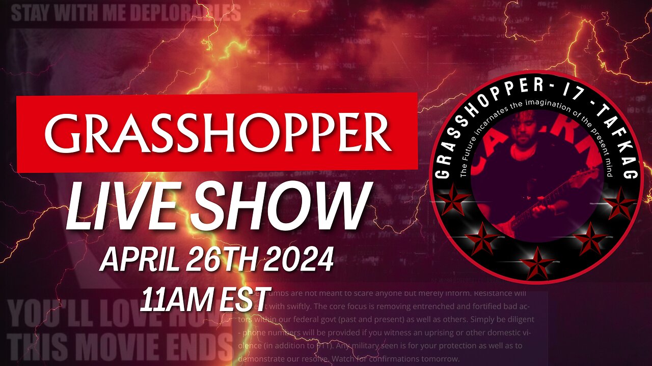 Grasshopper Live Decode Show - April 26th 2024