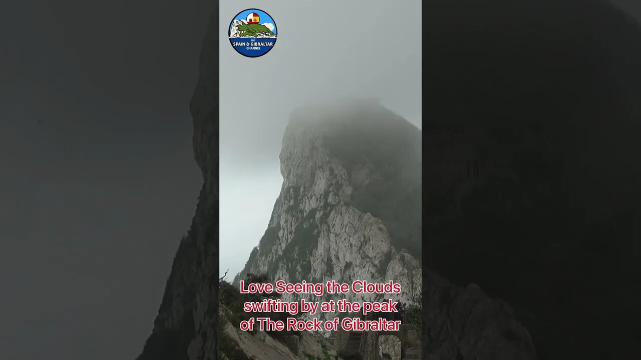 Clouds Passing Swiftly Over The Rock of Gibraltar; View from The TOP #shorts