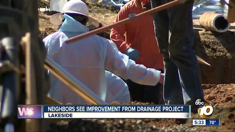 Neighbors see improvement from drainage project