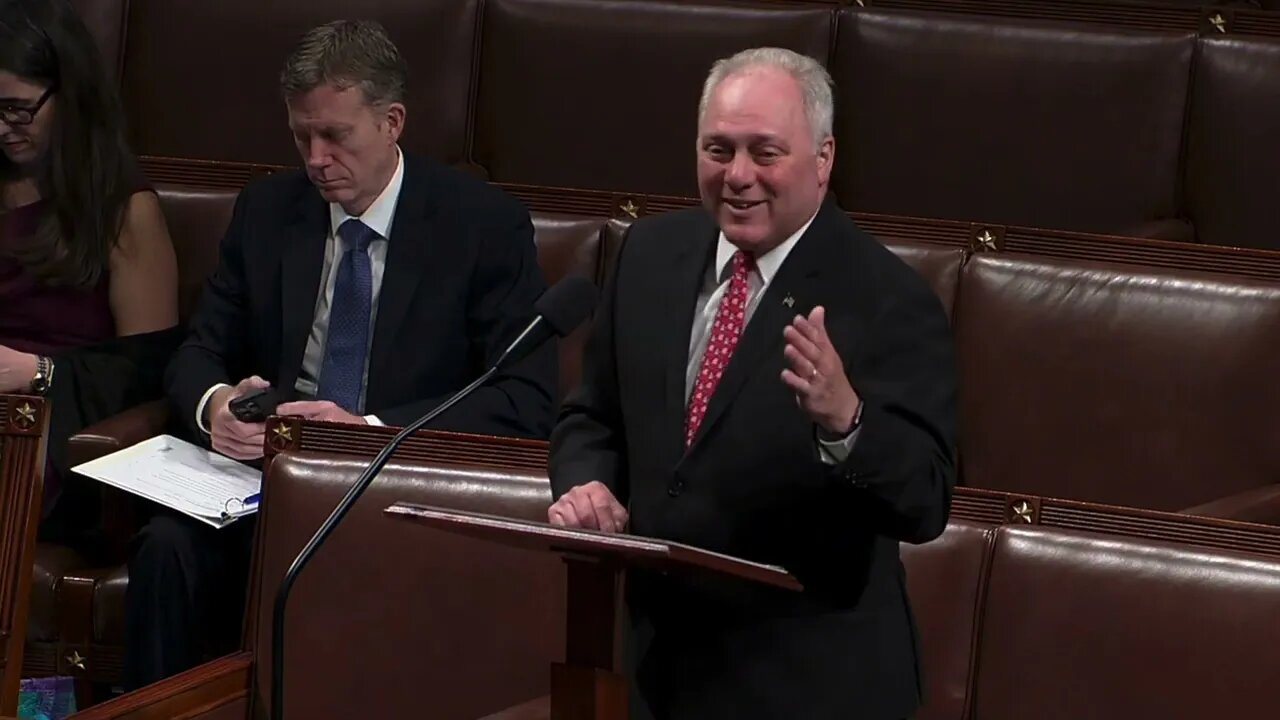 House Majority Leader Steve Scalise speaks on the House Floor about the Parents Bill of Rights Act