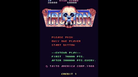 Truxton Arcade Game, Toaplan Taito 1988, longplay