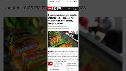 TAIWAN HONG KONG MALAYSIA RECALL INDONESIA INSTANT NOODLES INDOMIE