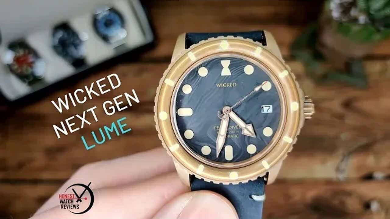 The Best Lume ❓ Wicked Watch Co. Pearl Diver Microbrand Unboxing & Honest Watch Review #HWR