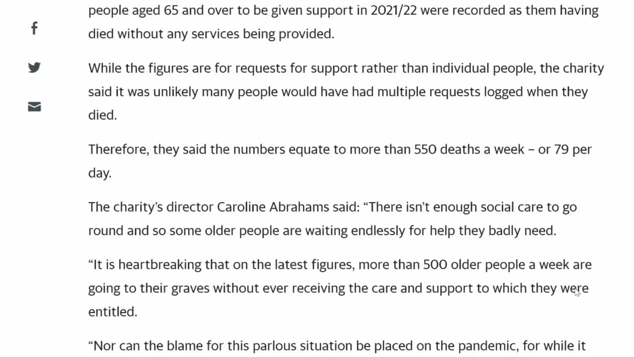 Thousands of older people have died without getting the care they needed