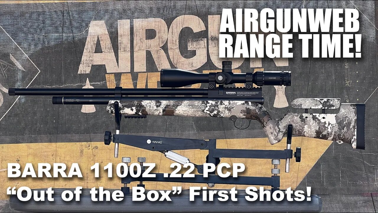 AIRGUN RANGE TIME - BARRA 1100Z .22 PCP Airgun - Part 1, Out of the box results with JSB Pellets