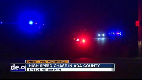 Five juveniles taken into custody after a high speed chase in Ada County this morning