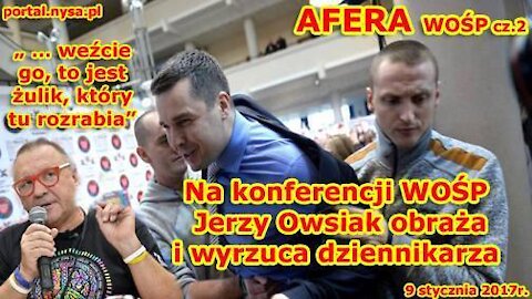 Na konferencji WOŚP Jerzy Owsiak obraża i wyrzuca dziennikarza