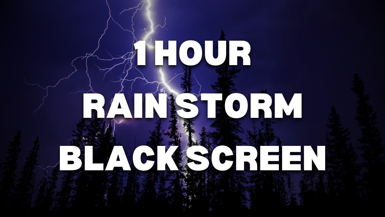 Heavy Rain Storm | Sleep To Rain | 1 Hour | Black Screen