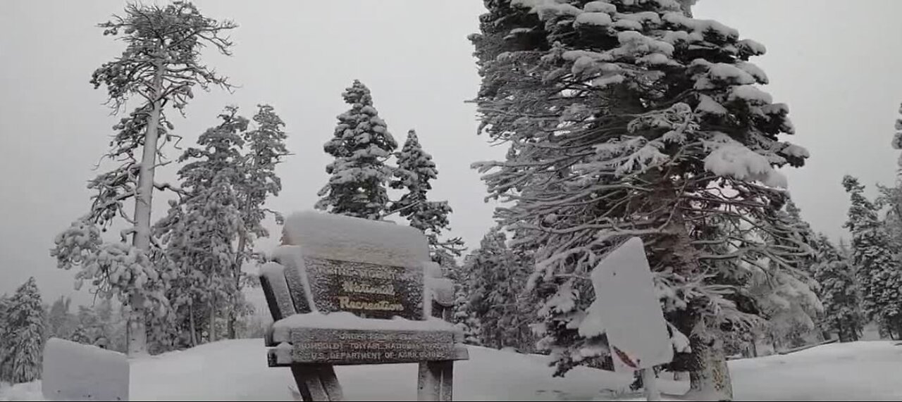 A foot of snow falls on Mount Charleston