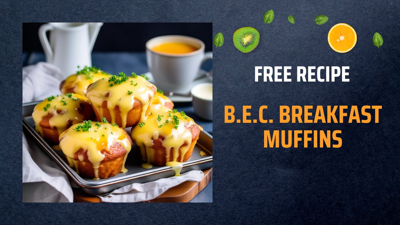 Free B.E.C. Breakfast Muffins Recipe 🥓🍳🧀Free Ebooks +Healing Frequency🎵