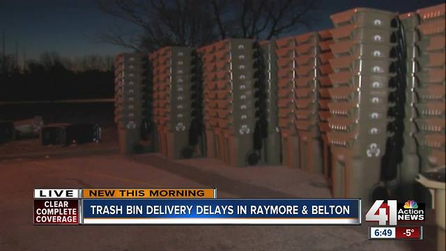 Delivery of new trash bins in Raymore, Belton delayed