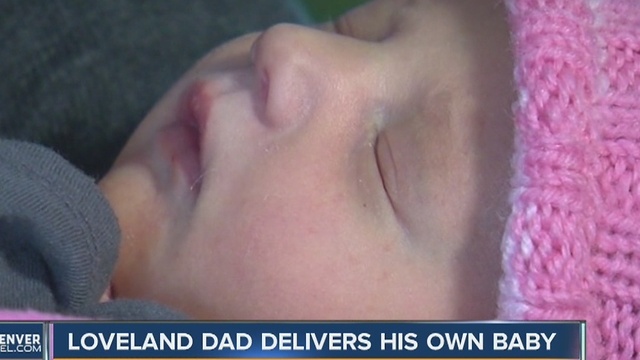 Dad helps mom deliver baby at home