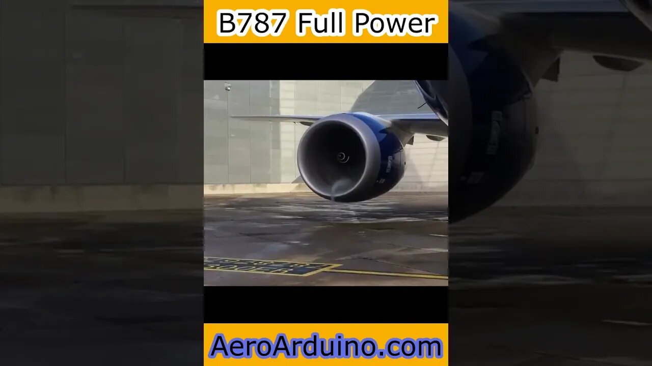 Massive #Boeing Dreamliner #B787 Engine Running Full Power #Flying #Aviaiton #AeroArduino