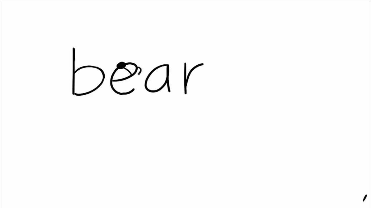 Drawing Art | How to draw a bear using a word " Bear "