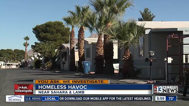 Mobile home park: homeless wreak havoc