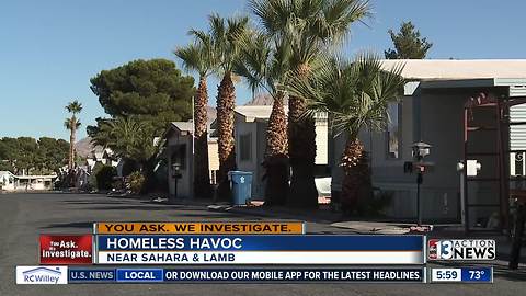 Mobile home park: homeless wreak havoc