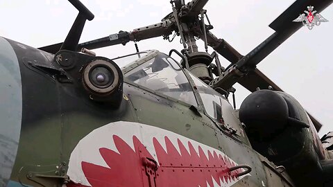 Footage of the combat operation of the Kamov Ka-52M Alligator attack helicopter in the Kursk border