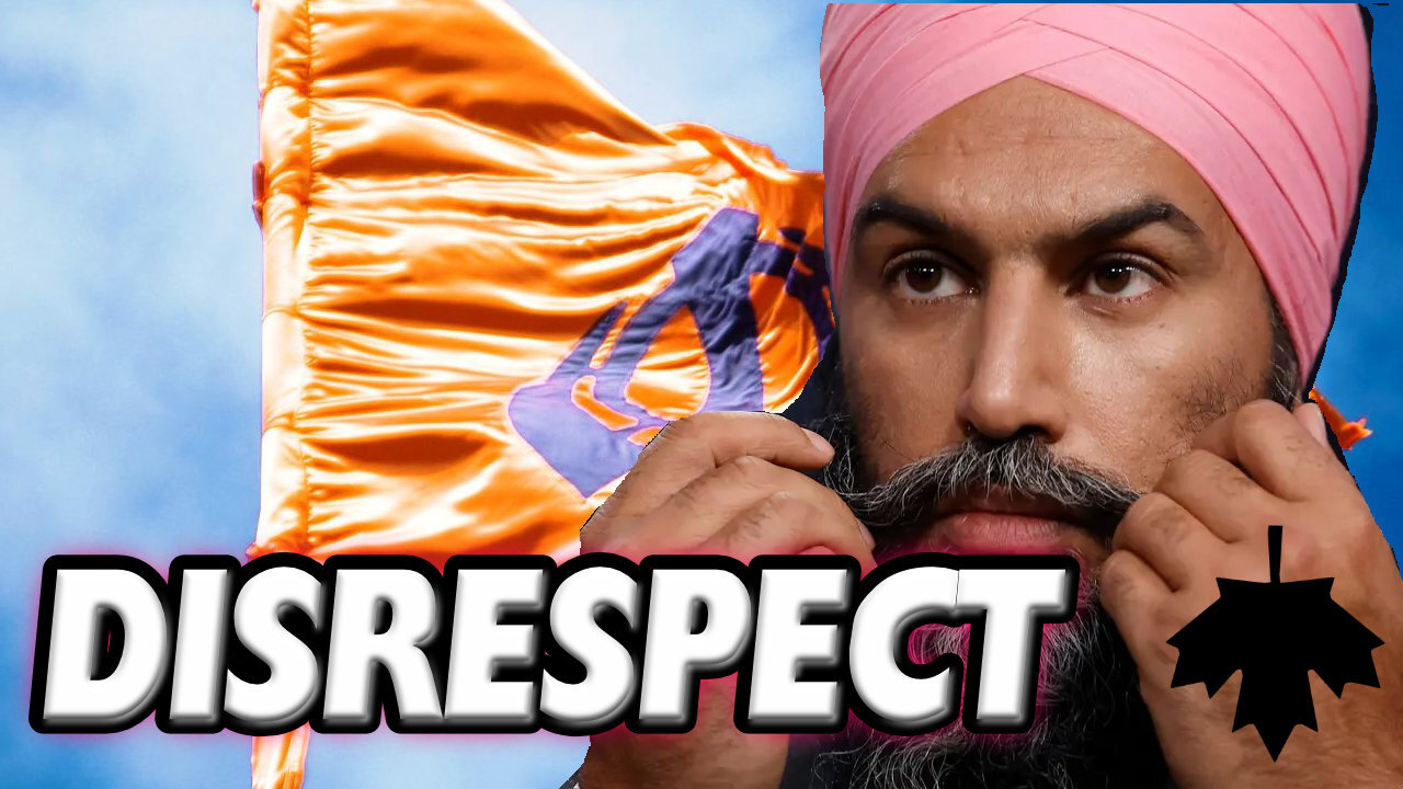 Sikh Flag Pulled by Police (Nishaan Sahib) Freedom Convoy Canada 2022 in Ottawa