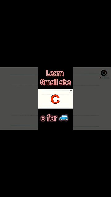c for car | short | small abc #abcd #learnabc #shorts #learnabcfortoddlers #smallabcd #abc