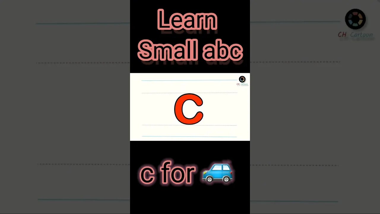 c for car | short | small abc #abcd #learnabc #shorts #learnabcfortoddlers #smallabcd #abc