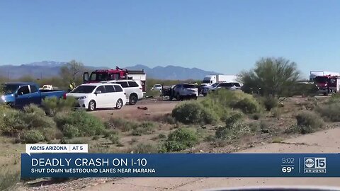 DPS investigating deadly crash on I-10 westbound between Phoenix and Tucson