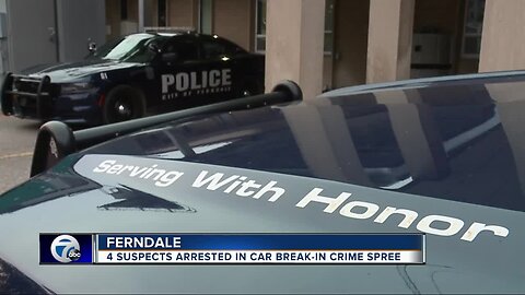 4 suspects arrested in car break-in crime spree