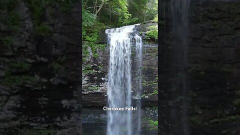 Flying up to a waterfall!