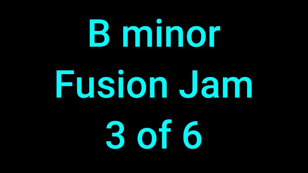 3 of 6 - 31 Sec B Minor Fusion