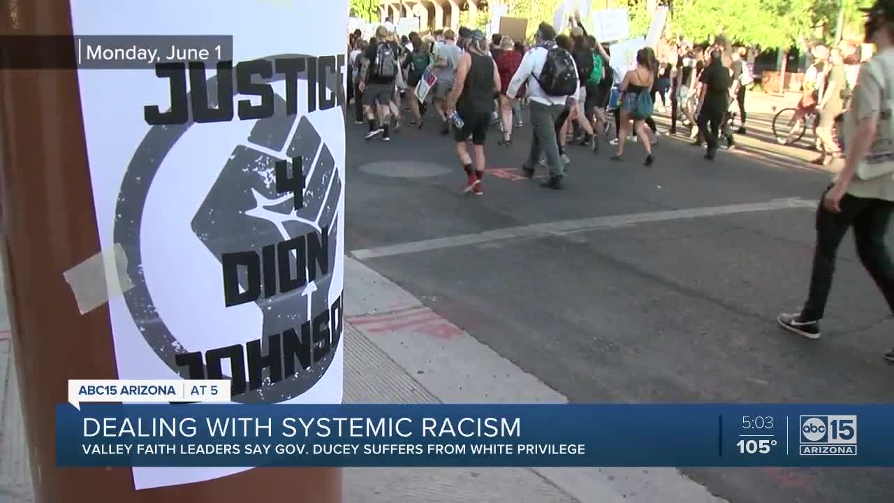 Faith based leaders concerned Ducey 'suffers from white privilege'